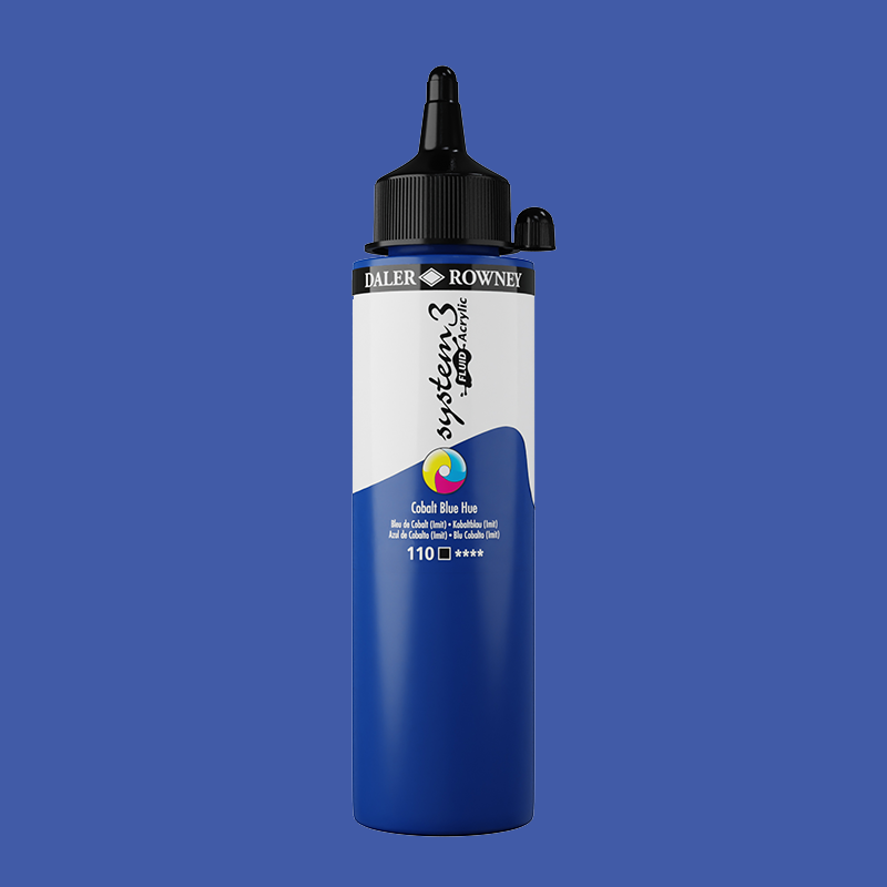 System3 Fluid Acrylic 250ml Cobalt Blue Hue