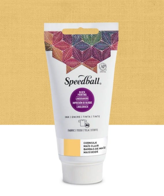 Linofärg textil Speedball Cornsilk 74ml