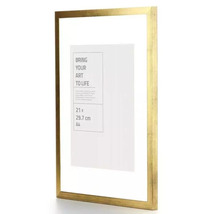 Bildram 	Galant Guld 21x29,7 A4 Plexi