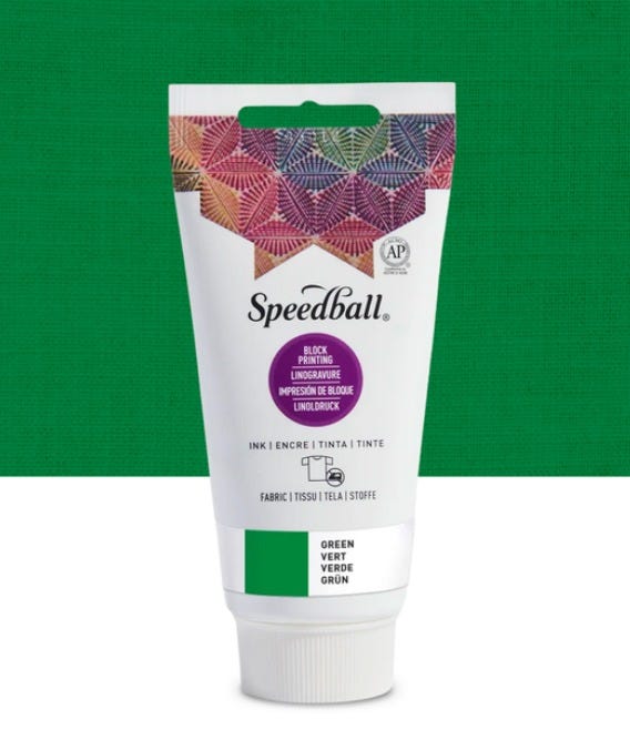 Linofärg textil Speedball Green 74ml