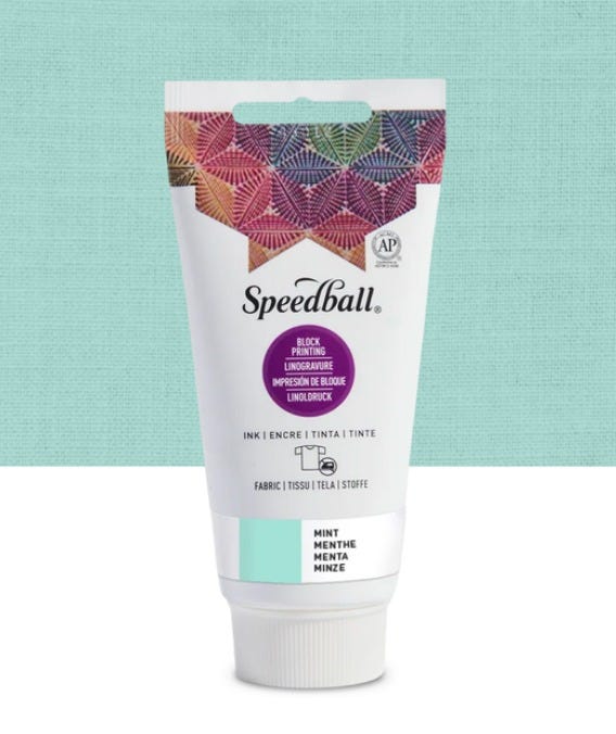 Linofärg textil Speedball Mint 74ml