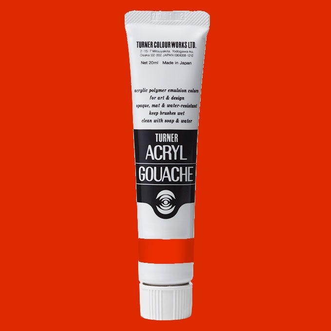 Turner Acryl Gouache Permanent Scarlet 20ml