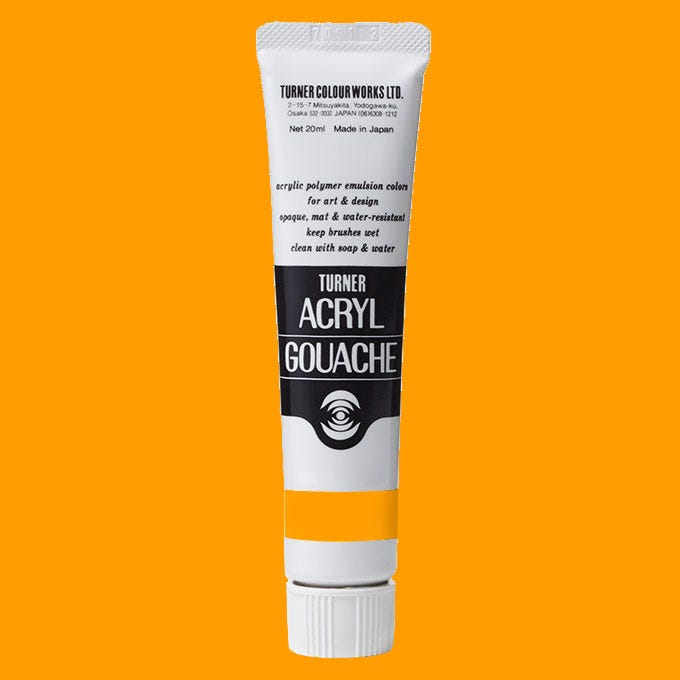 Turner Acryl Gouache Permanent Yellow Orange 20ml
