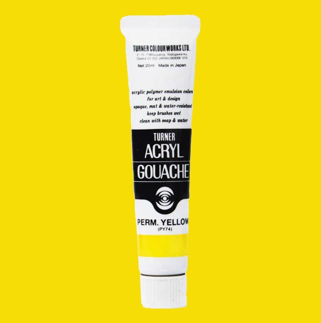 Turner Acryl Gouache Permanent Yellow 20ml