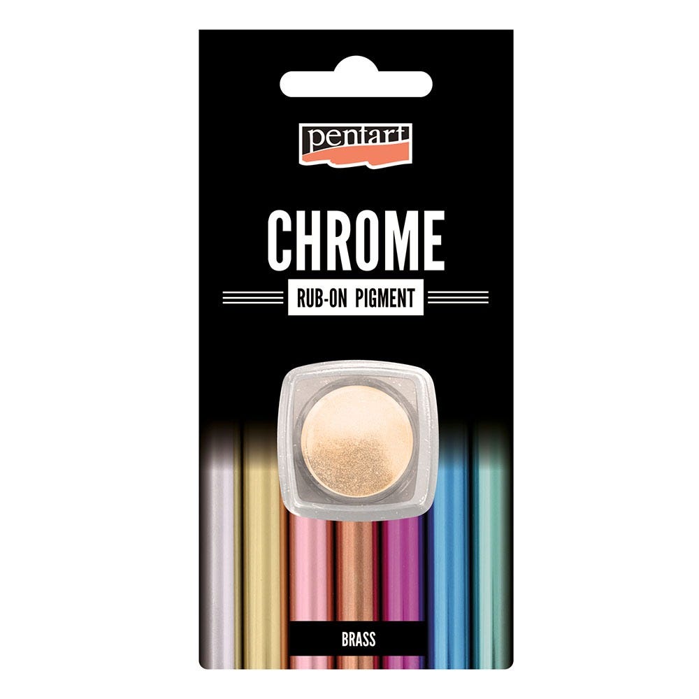 Pentart Rub-on Pigment Chrome Brass 0,5g