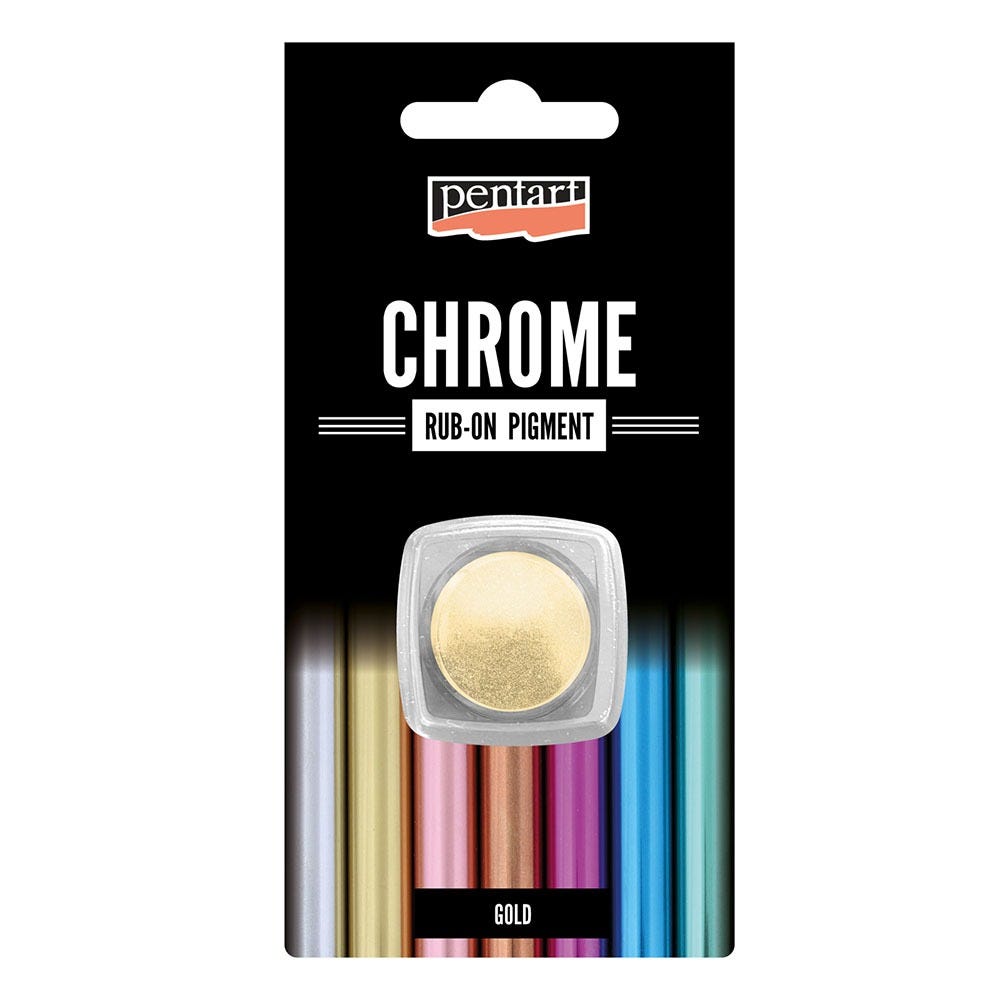 Pentart Rub-on Pigment Chrome Gold 0,5g