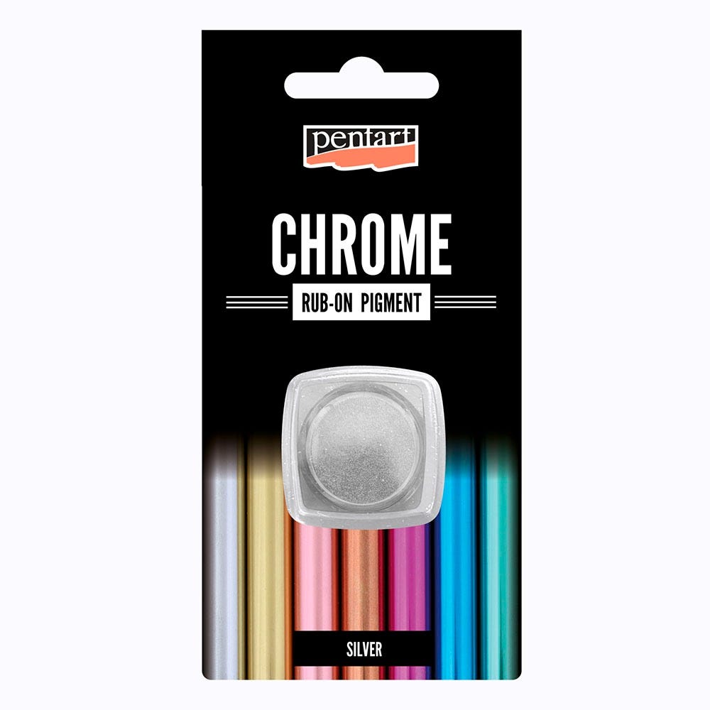 Pentart Rub-on Pigment Chrome Silver 0,5g