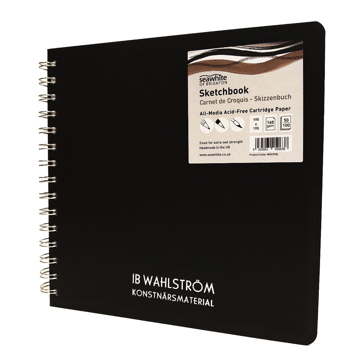 Sketchbook IBW 195x195mm 50ark 160g