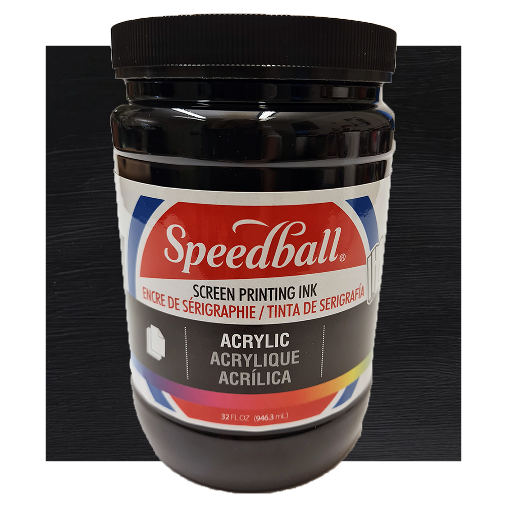 Acrylic Screentrycksfärg Speedball Black 946ml
