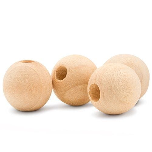 Träpärlor 30mm 50st