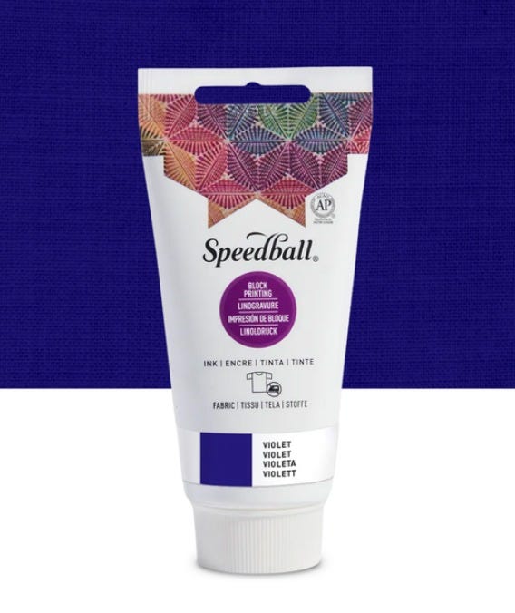 Linofärg textil Speedball Violet 74ml