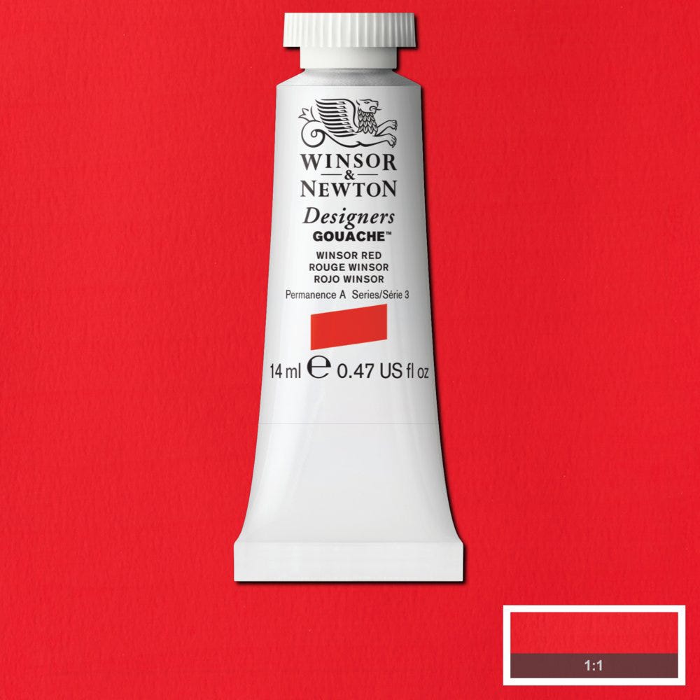 Gouache WN Winsor Red 14ml