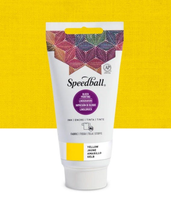 Linofärg textil Speedball Yellow 74ml
