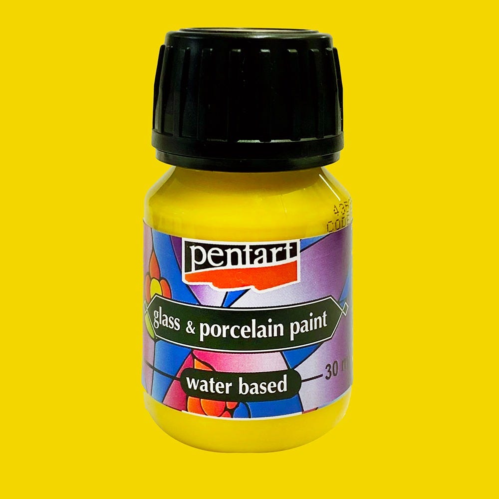 Glas och porslinsfärg Pentart 30ml Yellow *